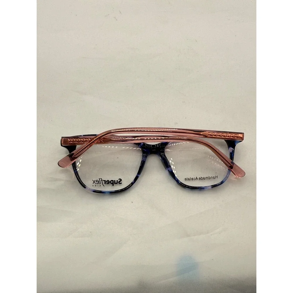 Superflex Kids Eyeglasses Blue Pink‎ Acetate Frames Stylish Eye Glasses